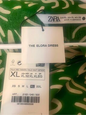 ZARA Women's Long Print Dress